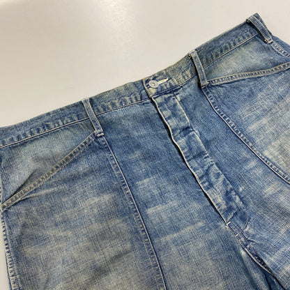 【中古品】【メンズ】 BOWWOW バウワウ US ARMY M35 DENIM TROUSERS ユーエスアーミー デニム トラウザーズ パンツ ボトムス ズボン 151-260618-cs-10-izu サイズ：XXXL カラー：インディゴ 万代Net店