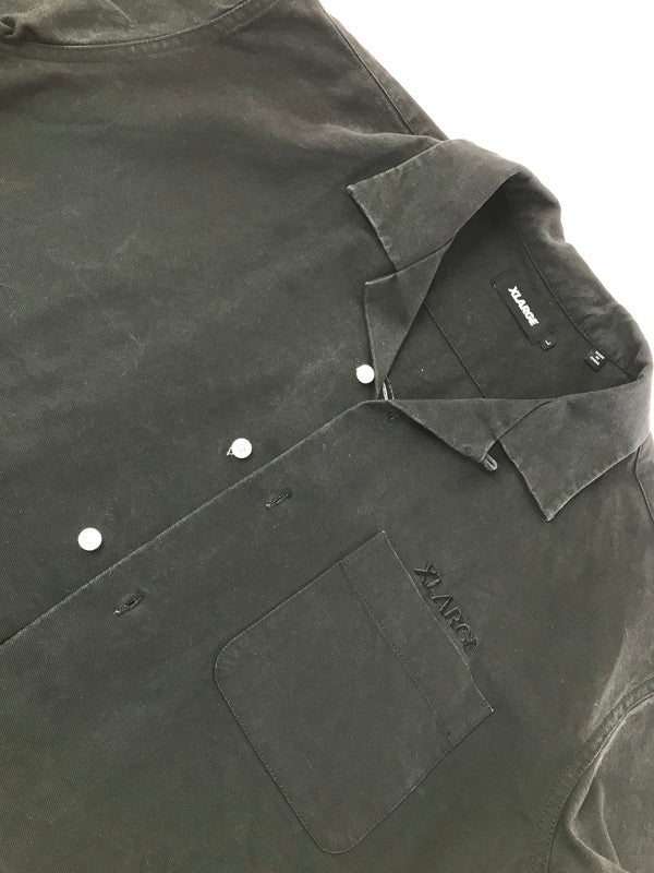 【中古品】【メンズ】 XLARGE エクストララージ S/S OG WORK SHIRT 101221014004 ワークシャツ 半袖シャツ 142-260925-na-11-tagh サイズ：L カラー：ブラック 万代Net店