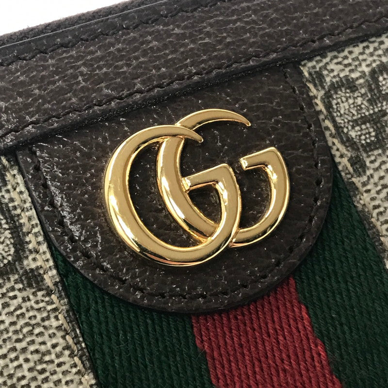 【中古品】【レディース】 GUCCI グッチ オフディア GG ジップアラウンドウォレット 523154 96IWG 8745 長財布 181-260613-na-10-tagh カラー：ベージュ/ブラウン系 万代Net店