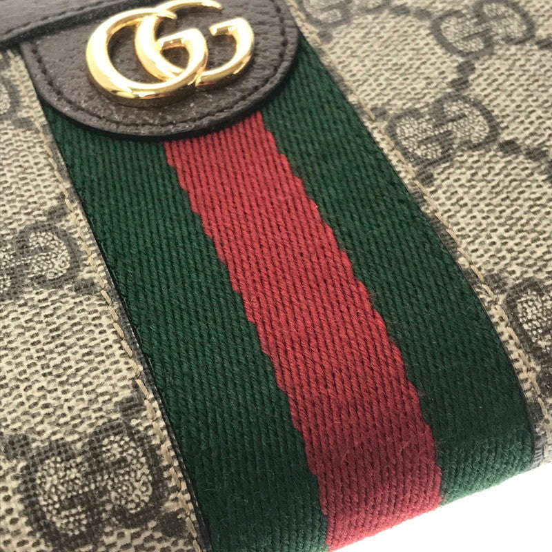 【中古品】【レディース】 GUCCI グッチ オフディア GG ジップアラウンドウォレット 523154 96IWG 8745 長財布 181-260613-na-10-tagh カラー：ベージュ/ブラウン系 万代Net店