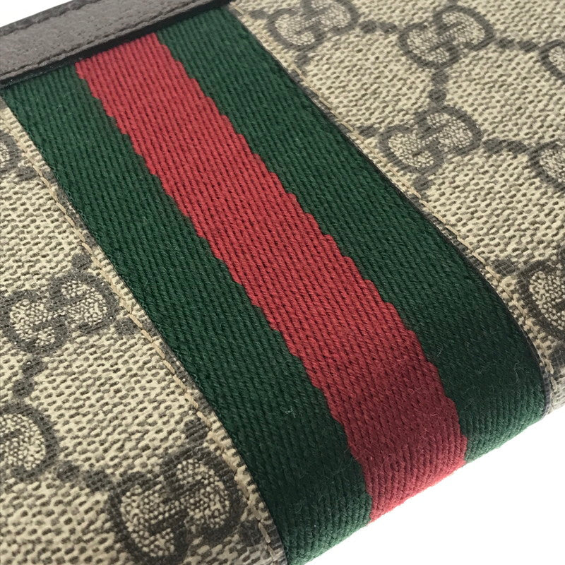 【中古品】【レディース】 GUCCI グッチ オフディア GG ジップアラウンドウォレット 523154 96IWG 8745 長財布 181-260613-na-10-tagh カラー：ベージュ/ブラウン系 万代Net店