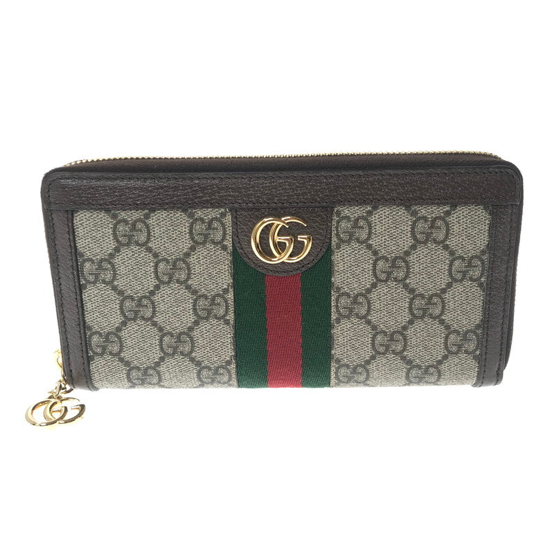 【中古品】【レディース】 GUCCI グッチ オフディア GG ジップアラウンドウォレット 523154 96IWG 8745 長財布 181-260613-na-10-tagh カラー：ベージュ/ブラウン系 万代Net店