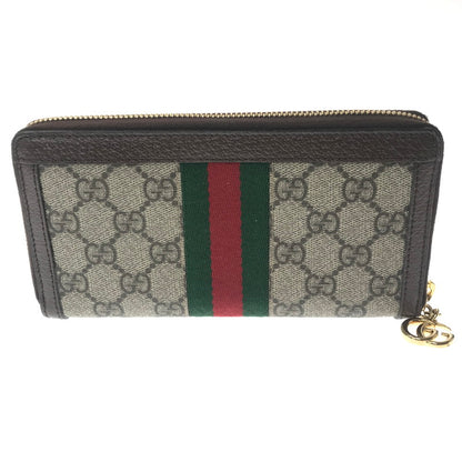 【中古品】【レディース】 GUCCI グッチ オフディア GG ジップアラウンドウォレット 523154 96IWG 8745 長財布 181-260613-na-10-tagh カラー：ベージュ/ブラウン系 万代Net店