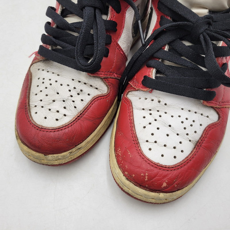 【現状渡し品】【メンズ/レディース】 NIKE ナイキ 130207 101 観賞用 AIR JORDAN 1 RETRO HIGH CHICAGO (1994) エア ジョーダン 1 レトロ ハイ シカゴ スニーカー 靴 160-260526-kh-14-izu サイズ：25 カラー：WHITE/BLACK-RED 万代Net店