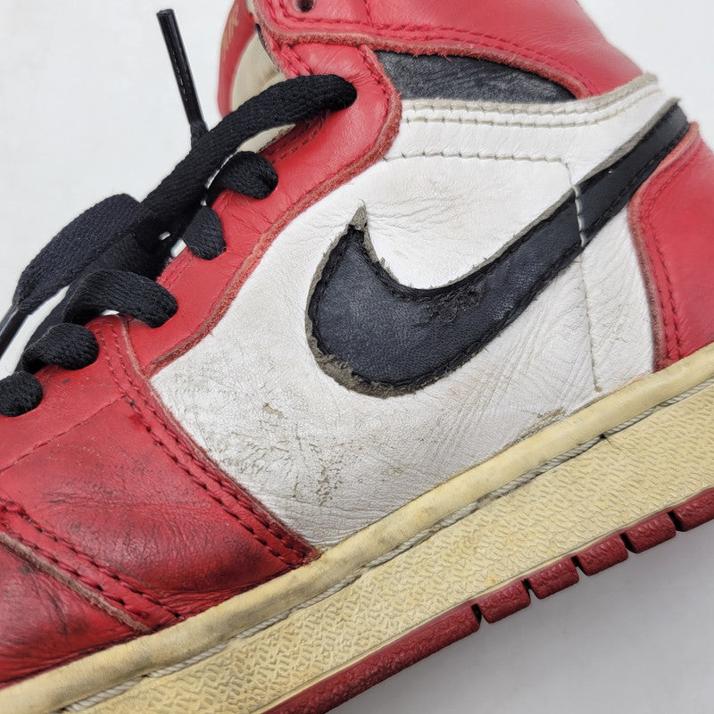 【現状渡し品】【メンズ/レディース】 NIKE ナイキ 130207 101 観賞用 AIR JORDAN 1 RETRO HIGH CHICAGO (1994) エア ジョーダン 1 レトロ ハイ シカゴ スニーカー 靴 160-260526-kh-14-izu サイズ：25 カラー：WHITE/BLACK-RED 万代Net店
