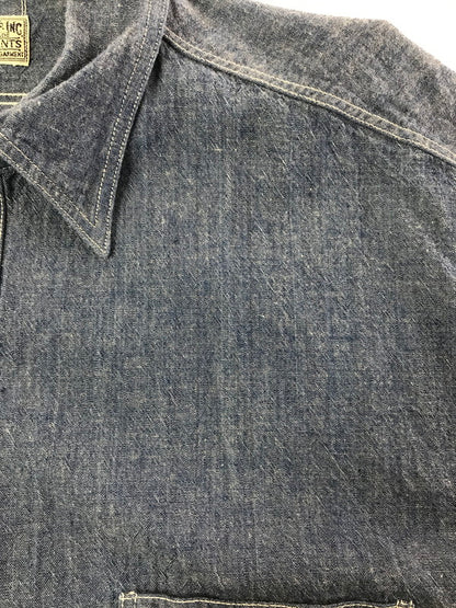 【中古品】【メンズ】 BUZZ RICKSON’S バズリクソンズ L/S CHAMBRAY WORK SHIRT BR25995 シャンブレー ワークシャツ 長袖シャツ 145-260925-na-16-tagh サイズ：18-18 1/2 カラー：ブルー 万代Net店