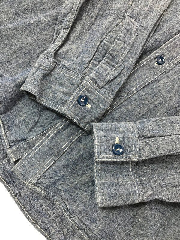 【中古品】【メンズ】 BUZZ RICKSON’S バズリクソンズ L/S CHAMBRAY WORK SHIRT BR25995 シャンブレー ワークシャツ 長袖シャツ 145-260925-na-16-tagh サイズ：18-18 1/2 カラー：ブルー 万代Net店