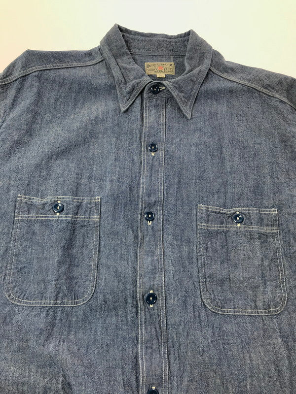 【中古品】【メンズ】 BUZZ RICKSON’S バズリクソンズ L/S CHAMBRAY WORK SHIRT BR25995 シャンブレー ワークシャツ 長袖シャツ 145-260925-na-16-tagh サイズ：18-18 1/2 カラー：ブルー 万代Net店