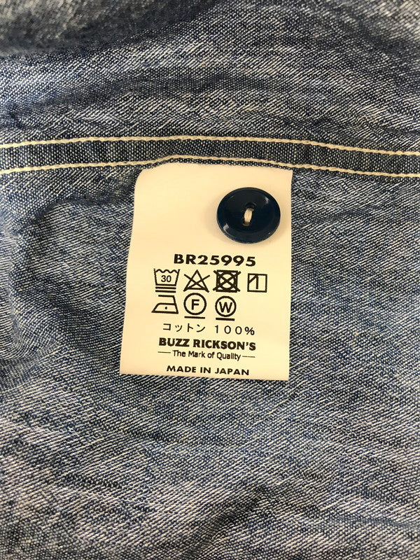 【中古品】【メンズ】 BUZZ RICKSON’S バズリクソンズ L/S CHAMBRAY WORK SHIRT BR25995 シャンブレー ワークシャツ 長袖シャツ 145-260925-na-16-tagh サイズ：18-18 1/2 カラー：ブルー 万代Net店