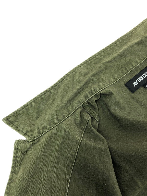 【中古品】【メンズ】 AVIREX アヴィレックス UTILITY SHIRT JACKET 6125138 ユーティリティ シャツ ジャケット ライトアウター 145-260714-rt-06-tag サイズ：2XL カラー：カーキ 万代Net店