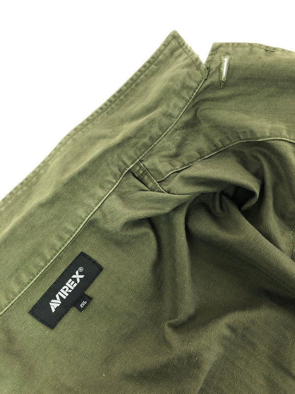 【中古品】【メンズ】 AVIREX アヴィレックス UTILITY SHIRT JACKET 6125138 ユーティリティ シャツ ジャケット ライトアウター 145-260714-rt-06-tag サイズ：2XL カラー：カーキ 万代Net店