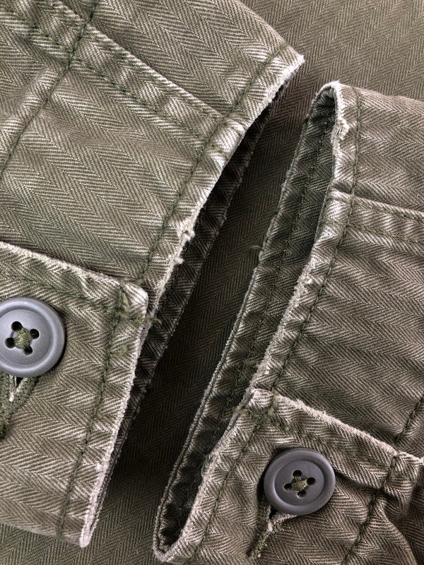 【中古品】【メンズ】 AVIREX アヴィレックス UTILITY SHIRT JACKET 6125138 ユーティリティ シャツ ジャケット ライトアウター 145-260714-rt-06-tag サイズ：2XL カラー：カーキ 万代Net店
