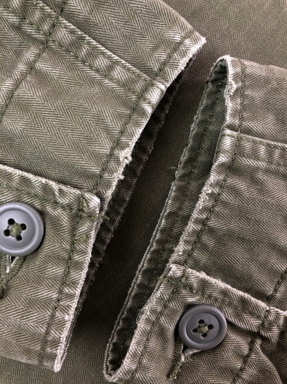【中古品】【メンズ】 AVIREX アヴィレックス UTILITY SHIRT JACKET 6125138 ユーティリティ シャツ ジャケット ライトアウター 145-260714-rt-06-tag サイズ：2XL カラー：カーキ 万代Net店