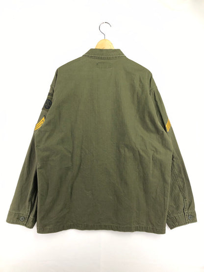 【中古品】【メンズ】 AVIREX アヴィレックス UTILITY SHIRT JACKET 6125138 ユーティリティ シャツ ジャケット ライトアウター 145-260714-rt-06-tag サイズ：2XL カラー：カーキ 万代Net店