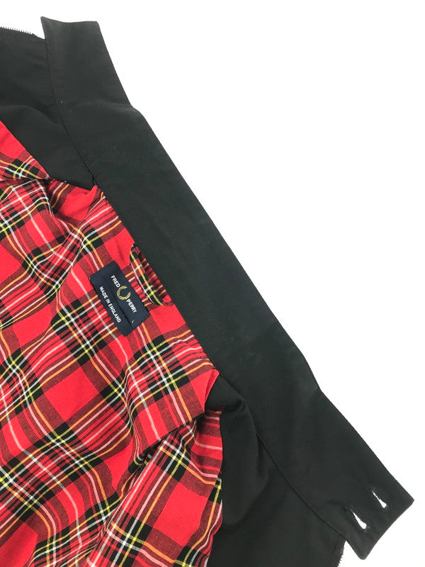【中古品】【メンズ】 FRED PERRY フレッドペリー HARRINGTON JACKET ハリントンジャケット スイングトップ ライトアウター 141-260711-na-18-tagh サイズ：L カラー：ブラック 万代Net店