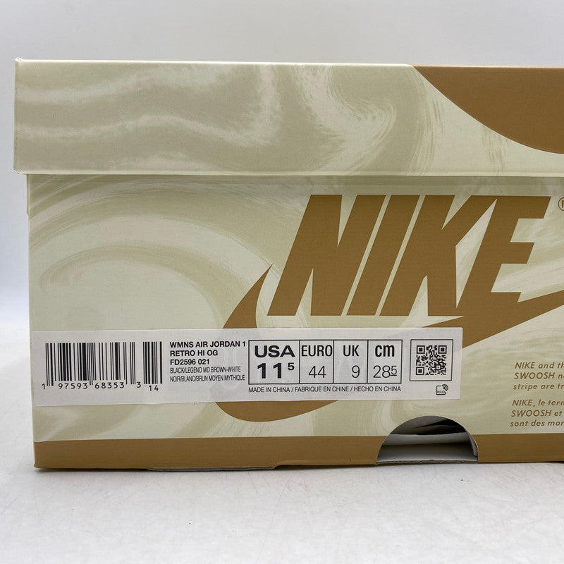 【中古美品】【メンズ】 NIKE ナイキ FD2596-021 WOMEN'S AIR JORDAN 1 RETRO HIGH OG ウィメンズ エア ジョーダン ワン レトロ ハイ オリジナル スニーカー シューズ 靴 160-260613-cs-05-izu サイズ：28.5cm カラー：BLACK/LEGEND MD BROWN-WHITE 万代Net店