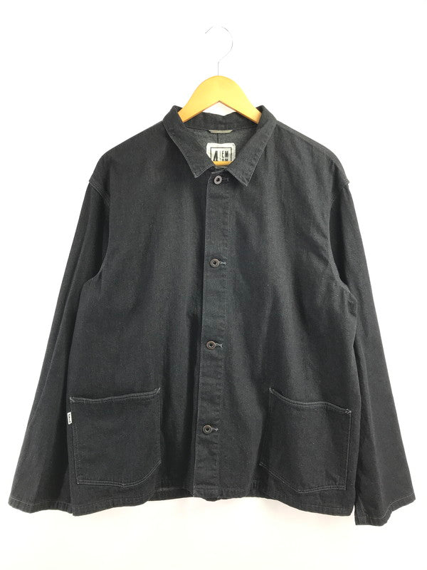 【中古品】【メンズ】 EMON エモン SAGISO(GR) EMU-AF-JAKN010-GR デニムカーバーオール ジャケット ライトアウター 145-260925-na-18-tagh サイズ：4 カラー：ブラック 万代Net店