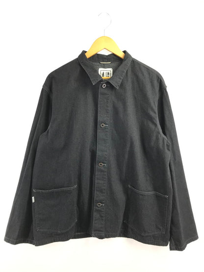 【中古品】【メンズ】 EMON エモン SAGISO(GR) EMU-AF-JAKN010-GR デニムカーバーオール ジャケット ライトアウター 145-260925-na-18-tagh サイズ：4 カラー：ブラック 万代Net店