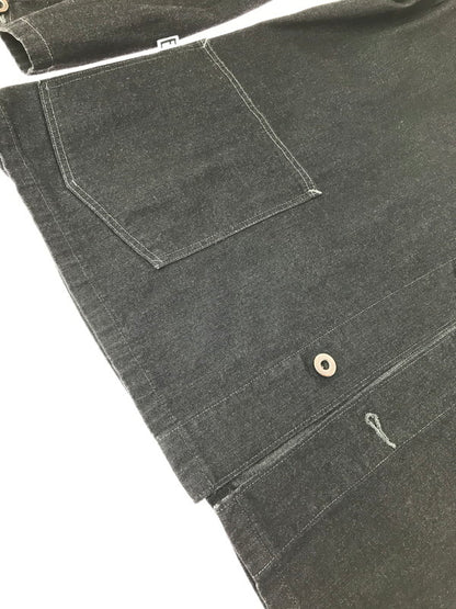 【中古品】【メンズ】 EMON エモン SAGISO(GR) EMU-AF-JAKN010-GR デニムカーバーオール ジャケット ライトアウター 145-260925-na-18-tagh サイズ：4 カラー：ブラック 万代Net店