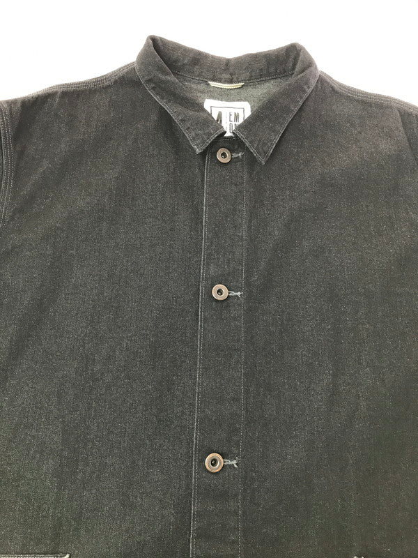 【中古品】【メンズ】 EMON エモン SAGISO(GR) EMU-AF-JAKN010-GR デニムカーバーオール ジャケット ライトアウター 145-260925-na-18-tagh サイズ：4 カラー：ブラック 万代Net店