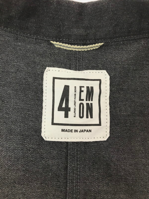 【中古品】【メンズ】 EMON エモン SAGISO(GR) EMU-AF-JAKN010-GR デニムカーバーオール ジャケット ライトアウター 145-260925-na-18-tagh サイズ：4 カラー：ブラック 万代Net店
