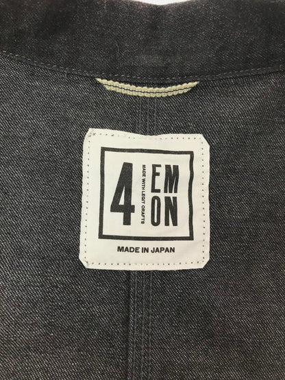 【中古品】【メンズ】 EMON エモン SAGISO(GR) EMU-AF-JAKN010-GR デニムカーバーオール ジャケット ライトアウター 145-260925-na-18-tagh サイズ：4 カラー：ブラック 万代Net店