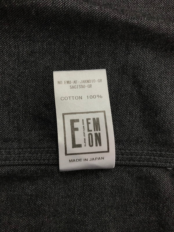【中古品】【メンズ】 EMON エモン SAGISO(GR) EMU-AF-JAKN010-GR デニムカーバーオール ジャケット ライトアウター 145-260925-na-18-tagh サイズ：4 カラー：ブラック 万代Net店