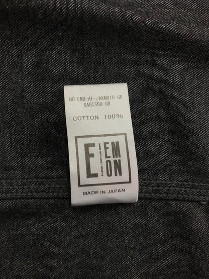 【中古品】【メンズ】 EMON エモン SAGISO(GR) EMU-AF-JAKN010-GR デニムカーバーオール ジャケット ライトアウター 145-260925-na-18-tagh サイズ：4 カラー：ブラック 万代Net店