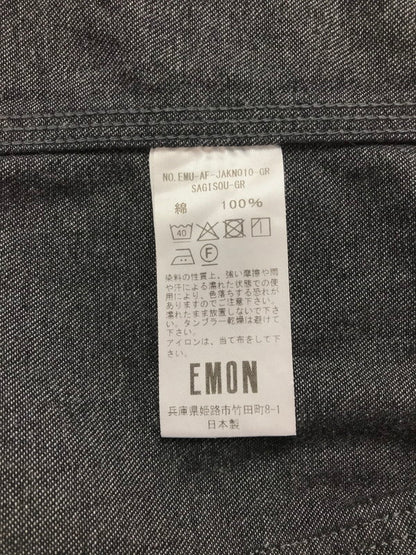 【中古品】【メンズ】 EMON エモン SAGISO(GR) EMU-AF-JAKN010-GR デニムカーバーオール ジャケット ライトアウター 145-260925-na-18-tagh サイズ：4 カラー：ブラック 万代Net店