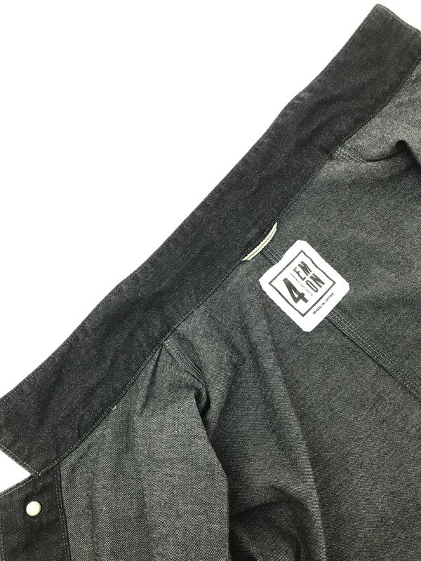 【中古品】【メンズ】 EMON エモン SAGISO(GR) EMU-AF-JAKN010-GR デニムカーバーオール ジャケット ライトアウター 145-260925-na-18-tagh サイズ：4 カラー：ブラック 万代Net店