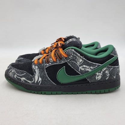【中古品】【メンズ/レディース】 NIKE SB ナイキエスビー × THERE SKATEBOARDS ゼアスケートボード DUNK LOW QS HF7743-001 ダンク ロー QS スニーカー シューズ 靴 160-260417-as-11-izu サイズ：26cm カラー：BLACK/GORGE GREEN-SUMMIT WHITE 万代Net店