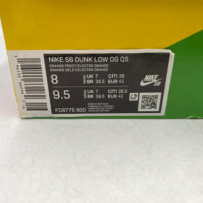 【中古品】【メンズ/レディース】 NIKE × CONCEPTS ナイキ×コンセプツ FD8776-800 SB DUNK LOW SP エスビー ダンク ロー スニーカー シューズ 靴 160-260520-cs-08-izu サイズ：26cm カラー：ORANGE FROST/ELECTRO ORANGE/WHITE 万代Net店