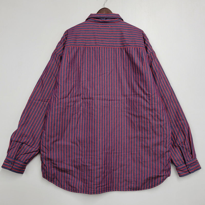 【中古品】【メンズ】 SUPREME シュプリーム× MM6 MAISON MARGIELA PADDED SHIRT エムエムシックス メゾン マルジェラ パデッド シャツ アウター 149-260908-kh-02-izu サイズ：XL カラー：ネイビー×レッド 万代Net店