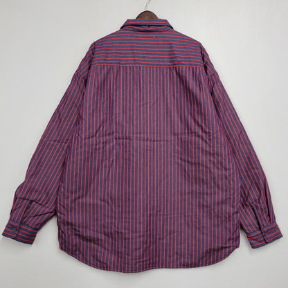 【中古品】【メンズ】 SUPREME シュプリーム× MM6 MAISON MARGIELA PADDED SHIRT エムエムシックス メゾン マルジェラ パデッド シャツ アウター 149-260908-kh-02-izu サイズ：XL カラー：ネイビー×レッド 万代Net店