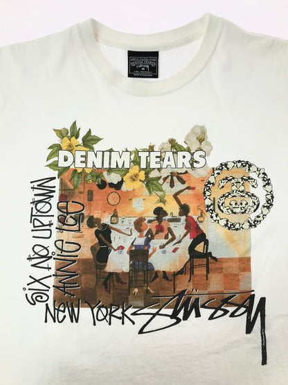 【中古品】【メンズ】 STUSSY ステューシー × DENIM TEARS デニム ティアーズ ANNIE LEE TEE アニメ リー Tシャツ 半袖Tシャツ 142-260523-rt-19-tagh サイズ：M カラー：ホワイト 万代Net店