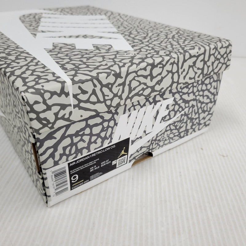 【現状渡し品】【メンズ】 NIKE ナイキ AIR JORDAN 1 RETRO LOW OG CZ0790-001 エア ジョーダン 1 レトロ ロー OG スニーカー シューズ 靴 160-260430-as-10-izu サイズ：27cm カラー：BLACK/MUSLIN-TECH GREY-WHITE 万代Net店
