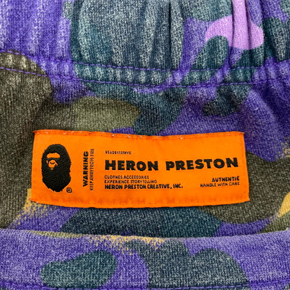 【中古品】【メンズ】 A BATHING APE アベイシングエイプ × HERON PRESTON ヘロンプレストン 001PTI231904C MIX 1ST CAMO SWEAT PANTS ミックス カモ スウェット パンツ ボトムス 153-260517-kh-14-izu サイズ：M カラー：マルチ 万代Net店