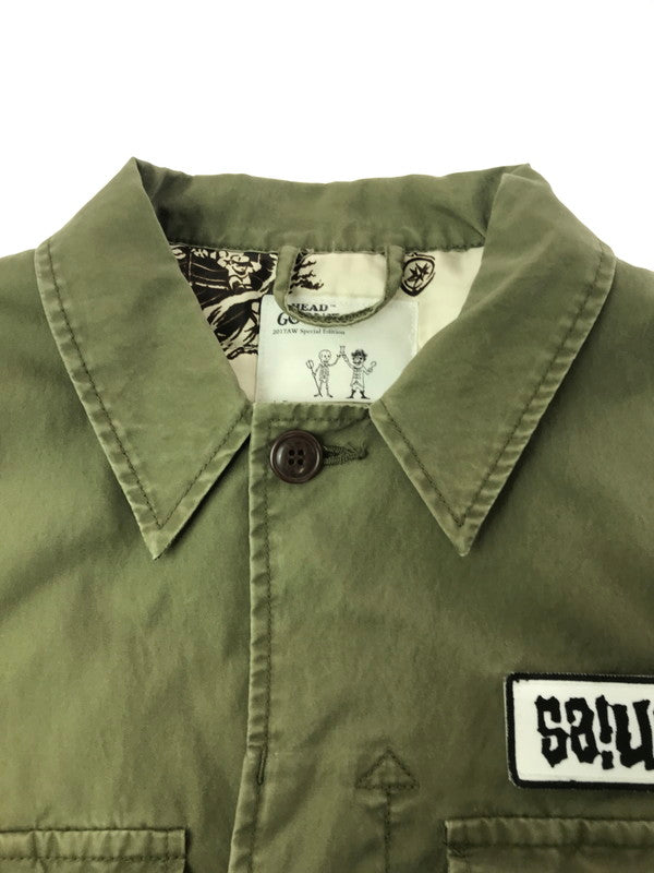 【中古品】【メンズ】 HEAD GOONIE ヘッドグーニーMILITARY JACKET ミリタリージャケット アウター 146-260925-na-21-tagh サイズ：M カラー：カーキ 万代Net店