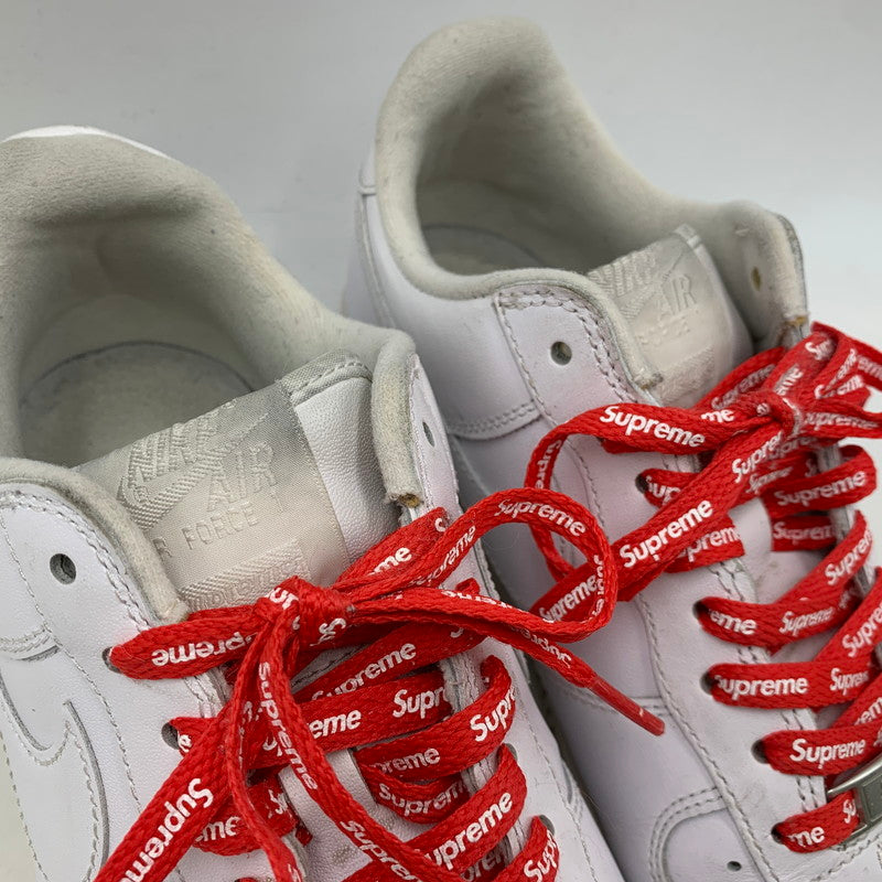 【中古品】【メンズ】 NIKE×SUPREME ナイキ×シュプリーム CU9225-100 AIR FORCE 1 LOW エアフォース ワン ロー スニーカー シューズ 靴 160-260606-cs-01-izu サイズ：26.5cm カラー：WHITE/WHITE 万代Net店