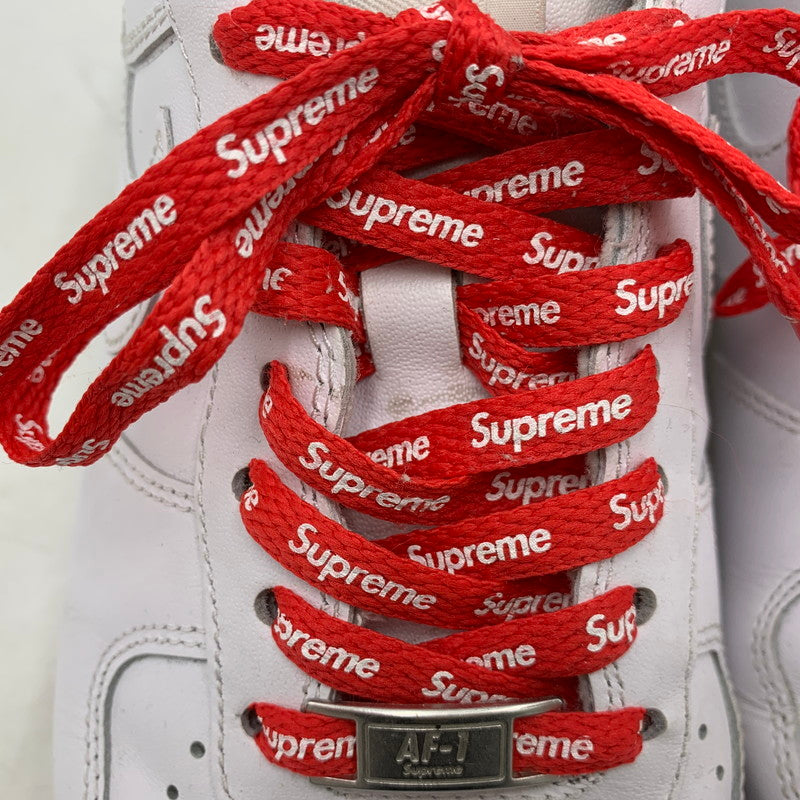 【中古品】【メンズ】 NIKE×SUPREME ナイキ×シュプリーム CU9225-100 AIR FORCE 1 LOW エアフォース ワン ロー スニーカー シューズ 靴 160-260606-cs-01-izu サイズ：26.5cm カラー：WHITE/WHITE 万代Net店
