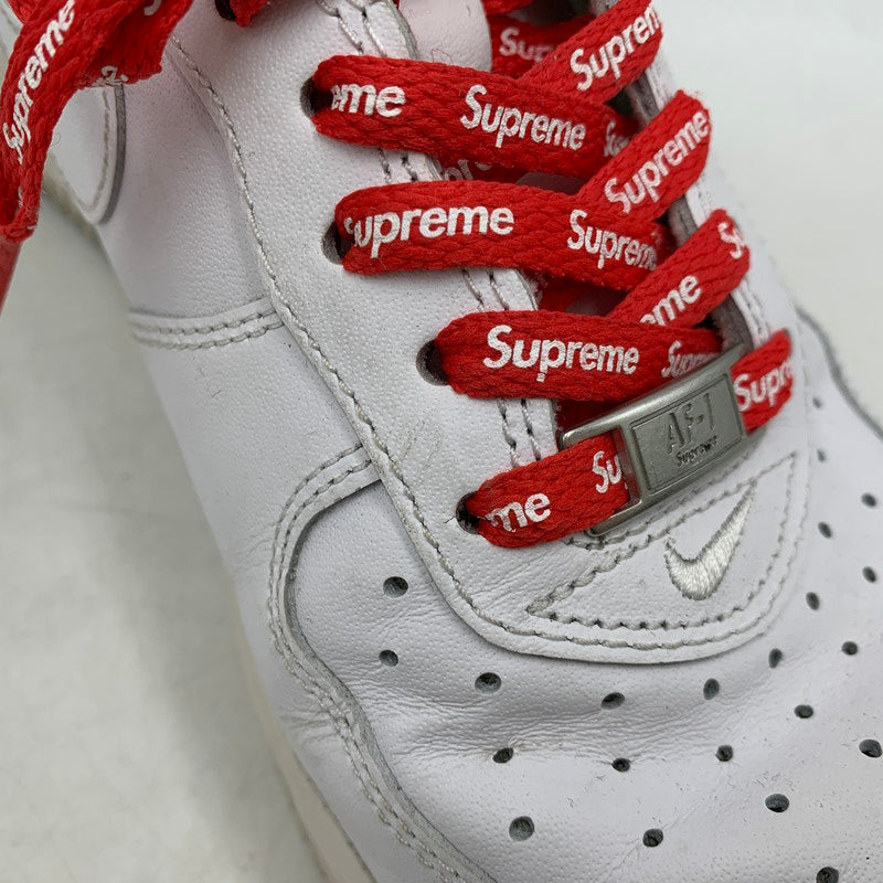 【中古品】【メンズ】 NIKE×SUPREME ナイキ×シュプリーム CU9225-100 AIR FORCE 1 LOW エアフォース ワン ロー スニーカー シューズ 靴 160-260606-cs-01-izu サイズ：26.5cm カラー：WHITE/WHITE 万代Net店