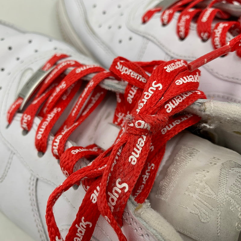 【中古品】【メンズ】 NIKE×SUPREME ナイキ×シュプリーム CU9225-100 AIR FORCE 1 LOW エアフォース ワン ロー スニーカー シューズ 靴 160-260606-cs-01-izu サイズ：26.5cm カラー：WHITE/WHITE 万代Net店