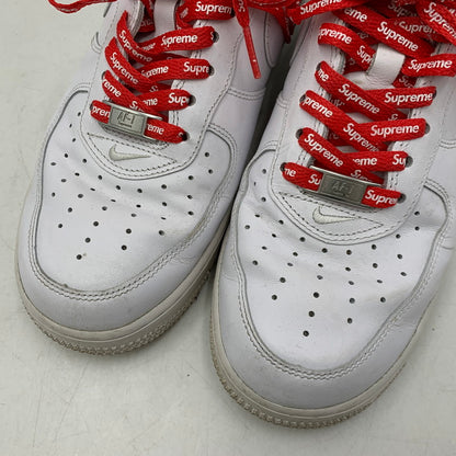 【中古品】【メンズ】 NIKE×SUPREME ナイキ×シュプリーム CU9225-100 AIR FORCE 1 LOW エアフォース ワン ロー スニーカー シューズ 靴 160-260606-cs-01-izu サイズ：26.5cm カラー：WHITE/WHITE 万代Net店