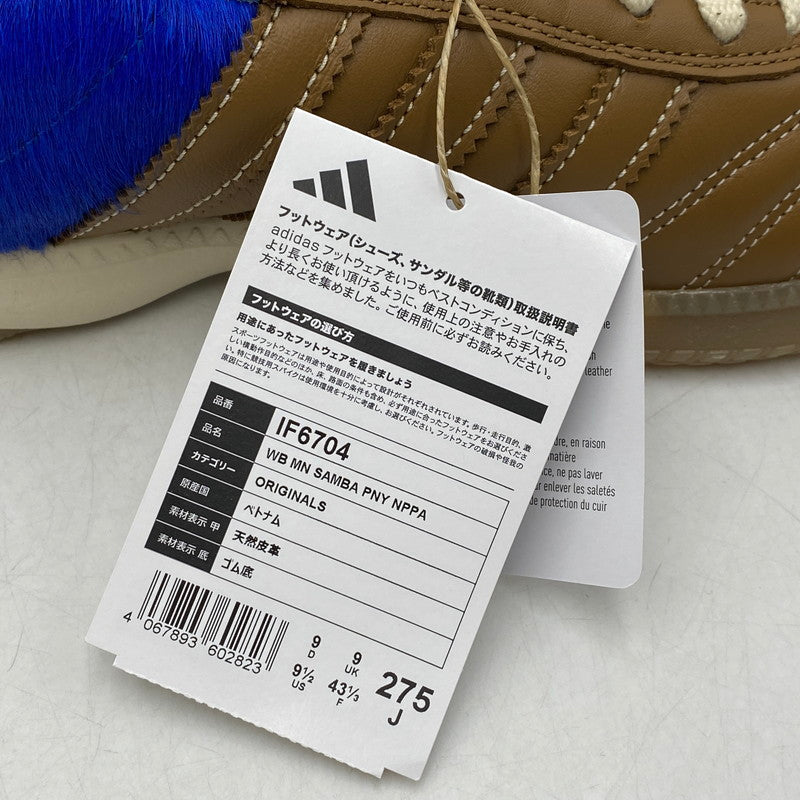 【中古美品】【メンズ】 ADIDAS×WALES BONNER アディダス×ウェールズボナー IF6704 MILLENNIUM SAMBA PONY NAPPA ミレニアム サンバ ポニー ナッパ スニーカー シューズ 靴 161-260428-cs-11-izu サイズ：27.5cm カラー：SUPCOL/SUPCOL/ROYBLU 万代Net店