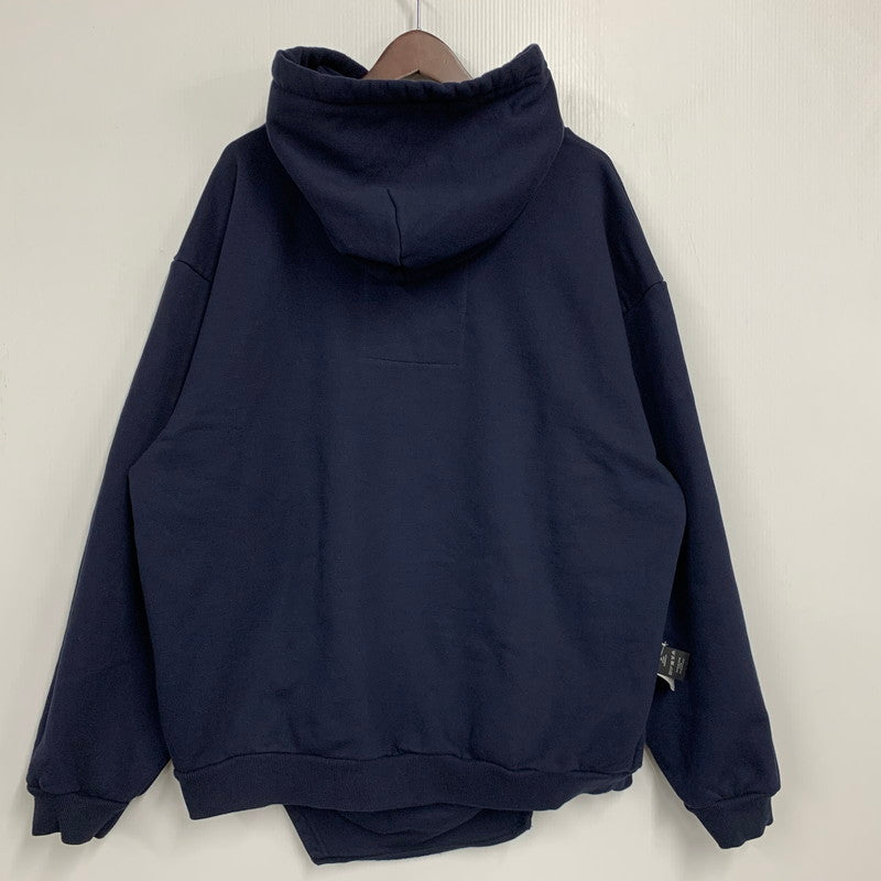 【中古品】【メンズ】 VETEMENTS ヴェトモン MAH19TR210 INSIDE OUT OVERSIZE SWEAT HOODIE インサイド アウト オーバーサイズ スウェット フーディ パーカー トップス 142-260518-kh-04-izu サイズ：XS カラー：ネイビー 万代Net店