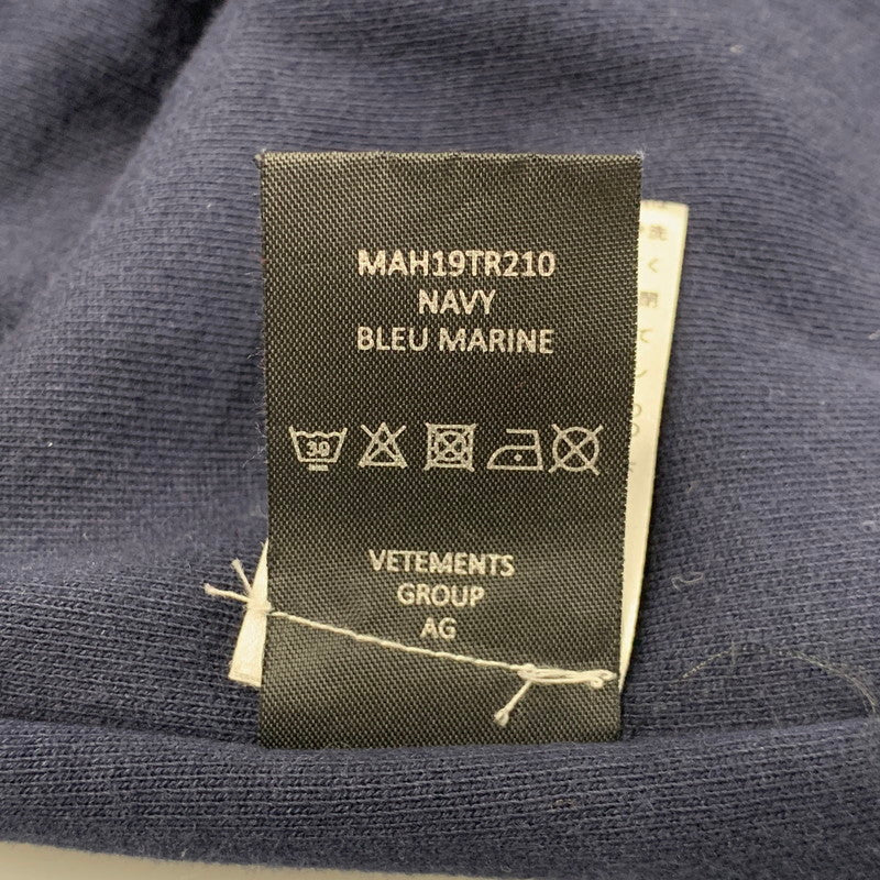 【中古品】【メンズ】 VETEMENTS ヴェトモン MAH19TR210 INSIDE OUT OVERSIZE SWEAT HOODIE インサイド アウト オーバーサイズ スウェット フーディ パーカー トップス 142-260518-kh-04-izu サイズ：XS カラー：ネイビー 万代Net店