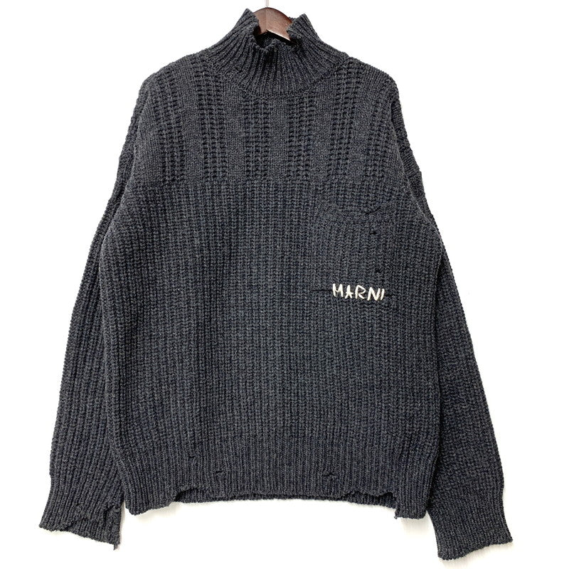 【中古品】【メンズ】 MARNI マルニ DVMG0054A0 UFW310 BROKEN FISHERMAN TURTLENECK KNIT フィッシャーマン タートルネック ニット トップス 141-260517-kh-16-izu サイズ：50 カラー：グレー 万代Net店