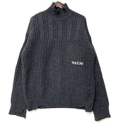 【中古品】【メンズ】 MARNI マルニ DVMG0054A0 UFW310 BROKEN FISHERMAN TURTLENECK KNIT フィッシャーマン タートルネック ニット トップス 141-260517-kh-16-izu サイズ：50 カラー：グレー 万代Net店
