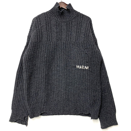 【中古品】【メンズ】 MARNI マルニ DVMG0054A0 UFW310 BROKEN FISHERMAN TURTLENECK KNIT フィッシャーマン タートルネック ニット トップス 141-260517-kh-16-izu サイズ：50 カラー：グレー 万代Net店