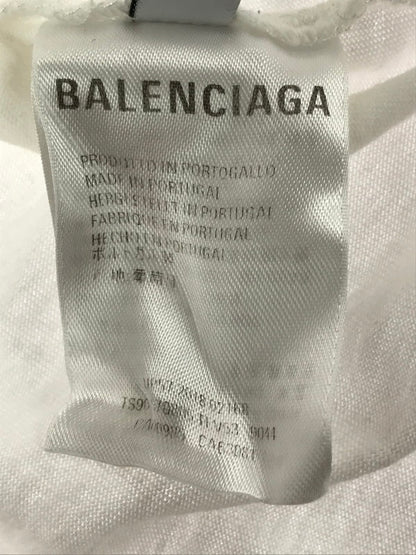 【現状渡し品】【メンズ】 BALENCIAGA バレンシアガ 9SS RAINBOW BB LOGO EMBROIDERED T-SHIRT レインボー BB ロゴ エムブロイダリ Tシャツ トップス 141-260726-rt-02-tagh サイズ：S カラー：ホワイト 万代Net店